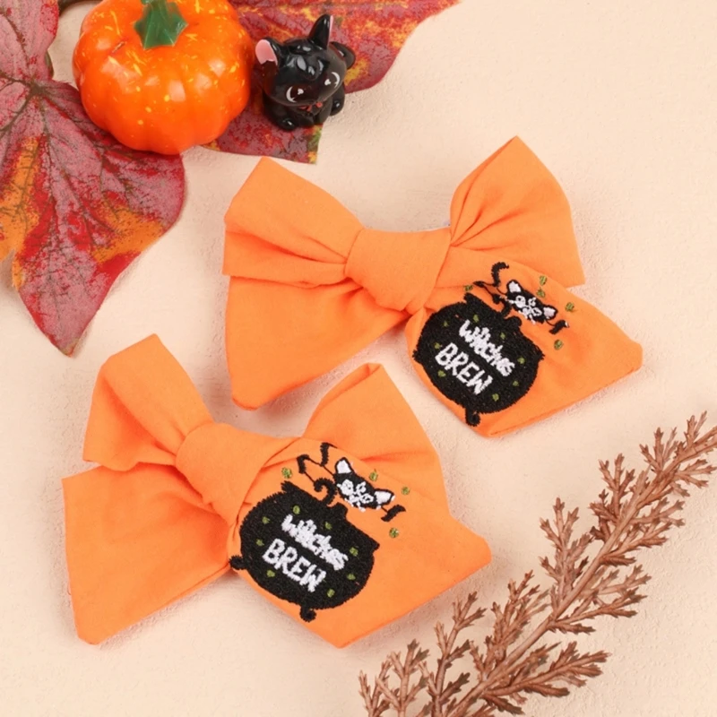 1 Pair Hairpin Set for Baby Girls Trendy Pumpkin Hairclip Hair Barrettes for Kids Party Decor Headdress Hair Accessories QX2D