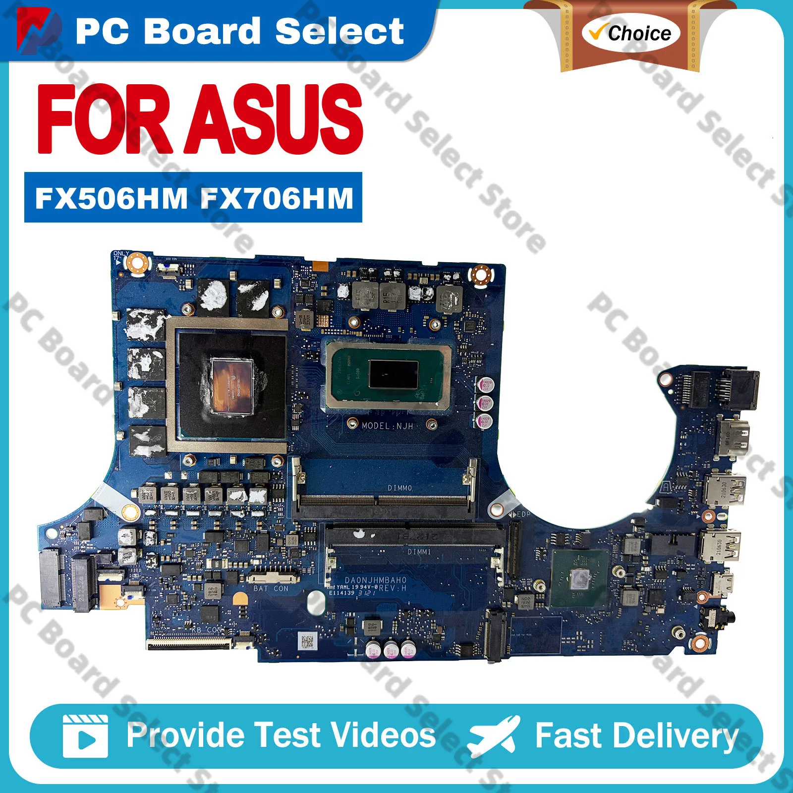 

FX506H DA0NJHMBAH0 Laptop Motherboard For ASUS TUF Gaming FX506HR FX506HM Mainboard W/ 11th Gen i5 i7 i9 100% tests OK fast ship