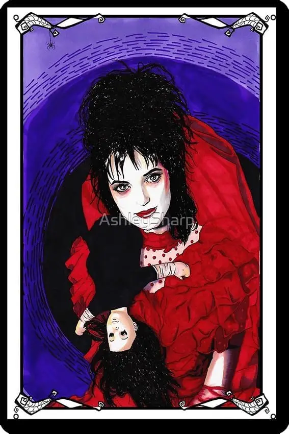 Lydia Deetz - Art Print Metal Sign Decor - 8 x 12inch Bar Pub Garage Man Cave Wall Art