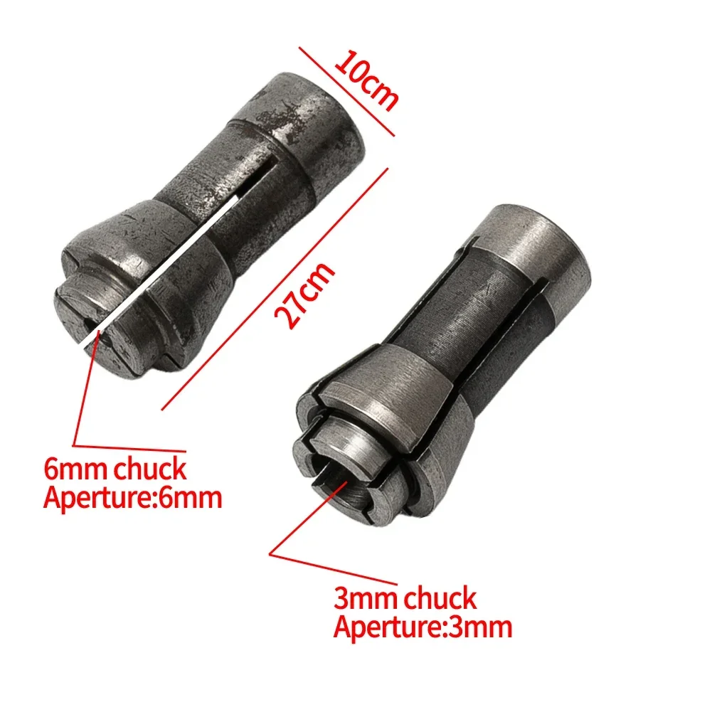 2pc Router Bit Collet 3mm 6mm Hole Diameter Adapter Milling Cutter Colle Chuck Engraving Trimming Milling Cutter For Woodworking