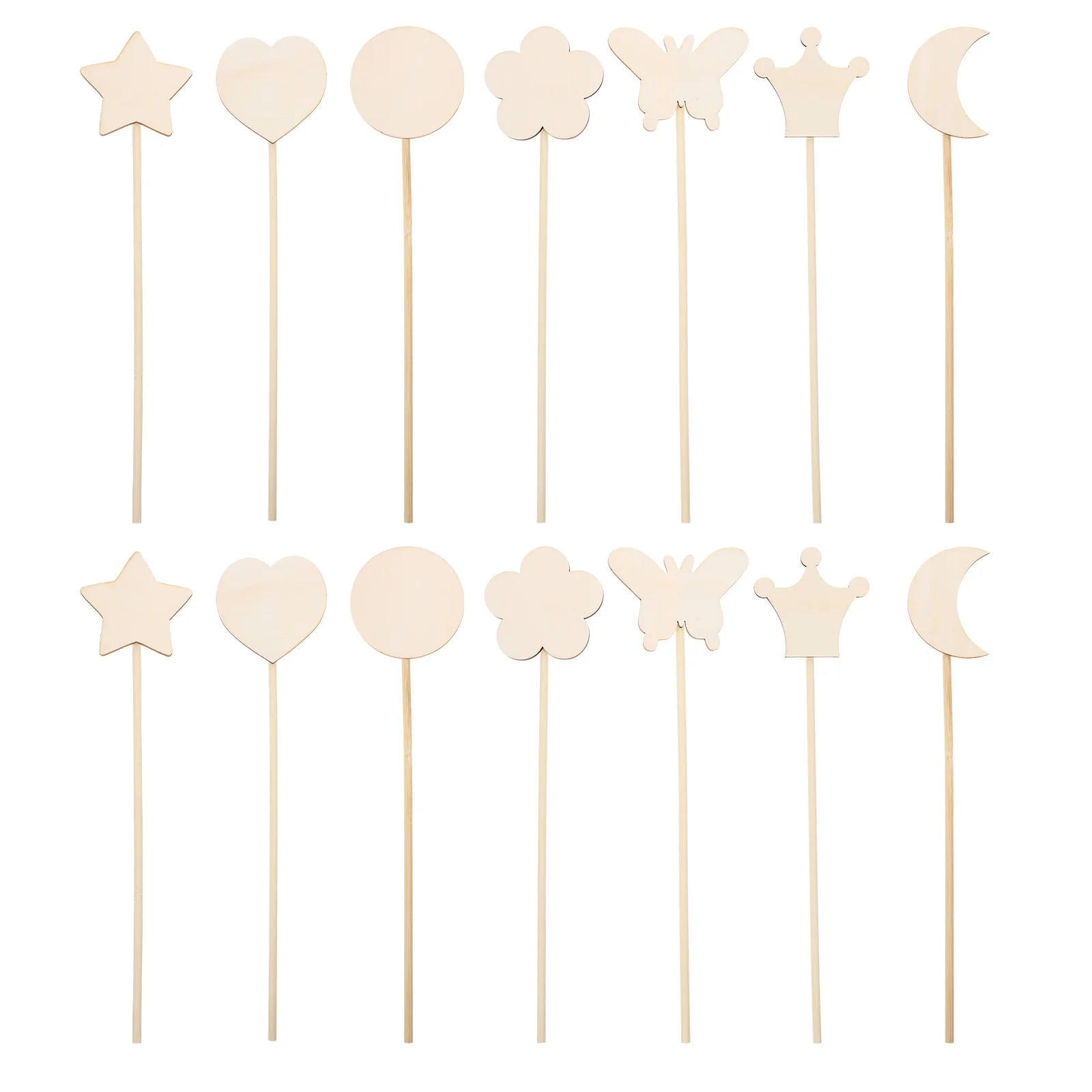 12Pcs 마법의 요정 지팡이 어린이를위한 나무 지팡이 소녀 조기 교육 창의적 공예 선물 두뇌 발달 자극