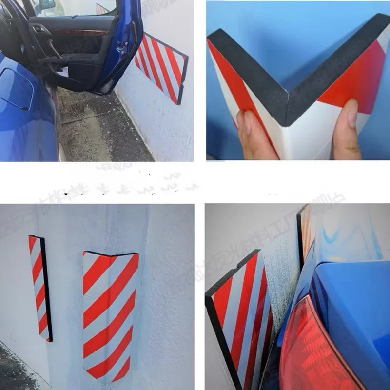 2/4PCS Car Foam Warning Sign Bumper Door Protection Exterior Anti Adhesive Parking Garage Protector Car Doors Protection