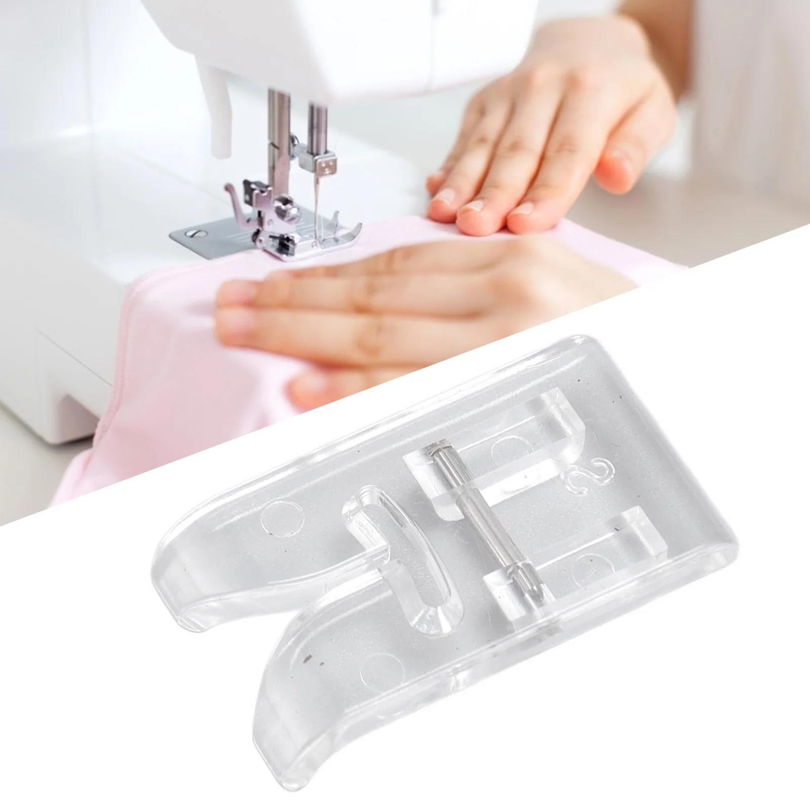 7mm Sewing Machine Presser Foot Clear Prevent Skipped Stitches Sewing Machine Presser Foot for Curved Stitches Sewing Machines