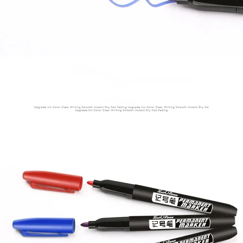 6-20 Teile/satz Permanent Marker Stift Feine Spitze Wasserdichte Marker Dünne Spitze Rohe Spitze Schwarz Blau Rot Tinte 1,5mm Feine Farbe Marker Stifte – Detail 6