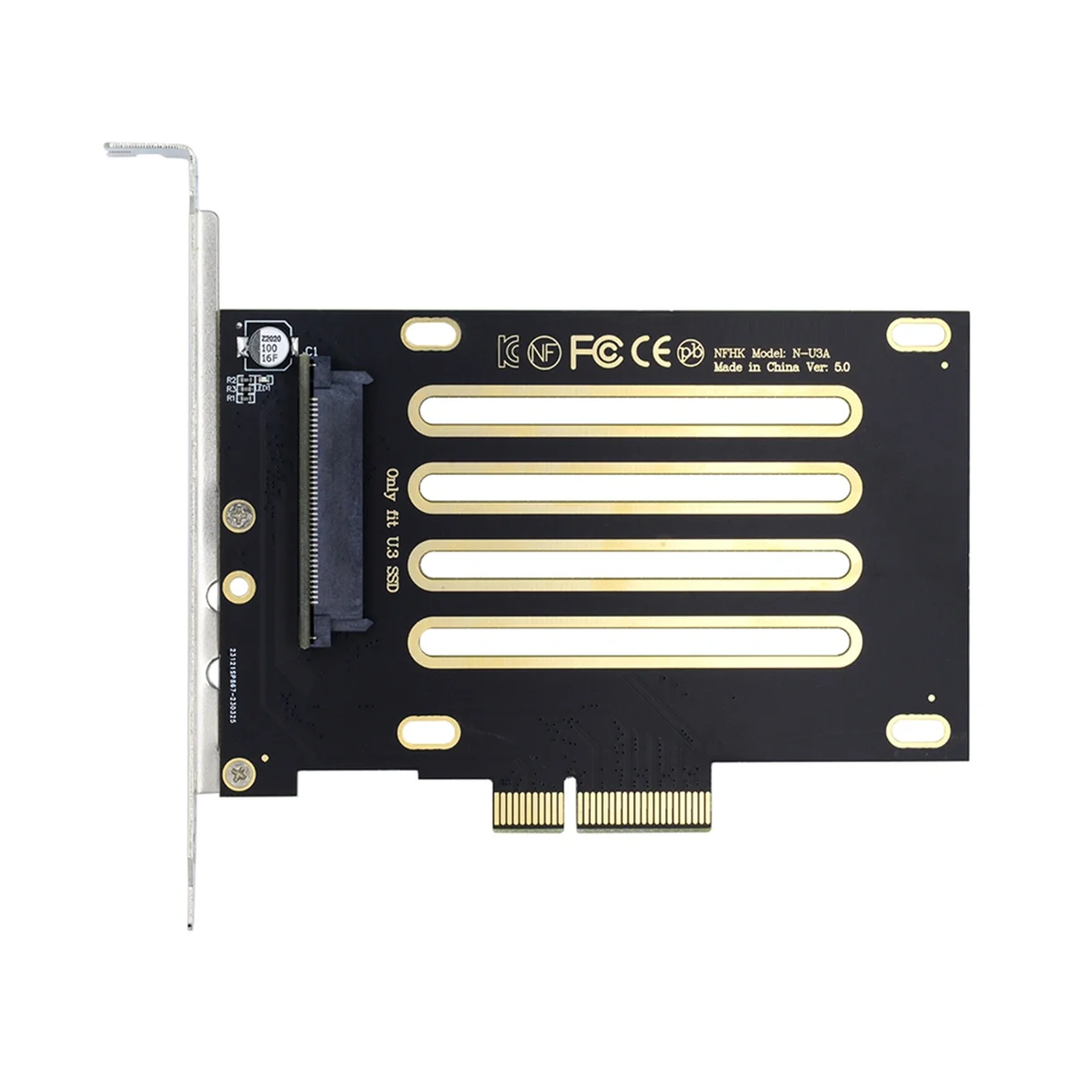 ชุด U3 U.3 NVMe PCIe SSD SFF-8639 TO PCI-E 4.0อะแดปเตอร์โฮสต์ X4สำหรับ PM1735เมนบอร์ด