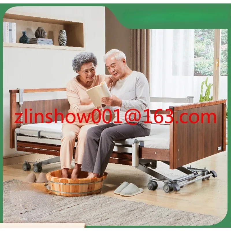 Nursing Bed Household Multi-Functional Electric Lifting Hospital Bed Solid Wood High-End Rehabilitation  for the Elderly