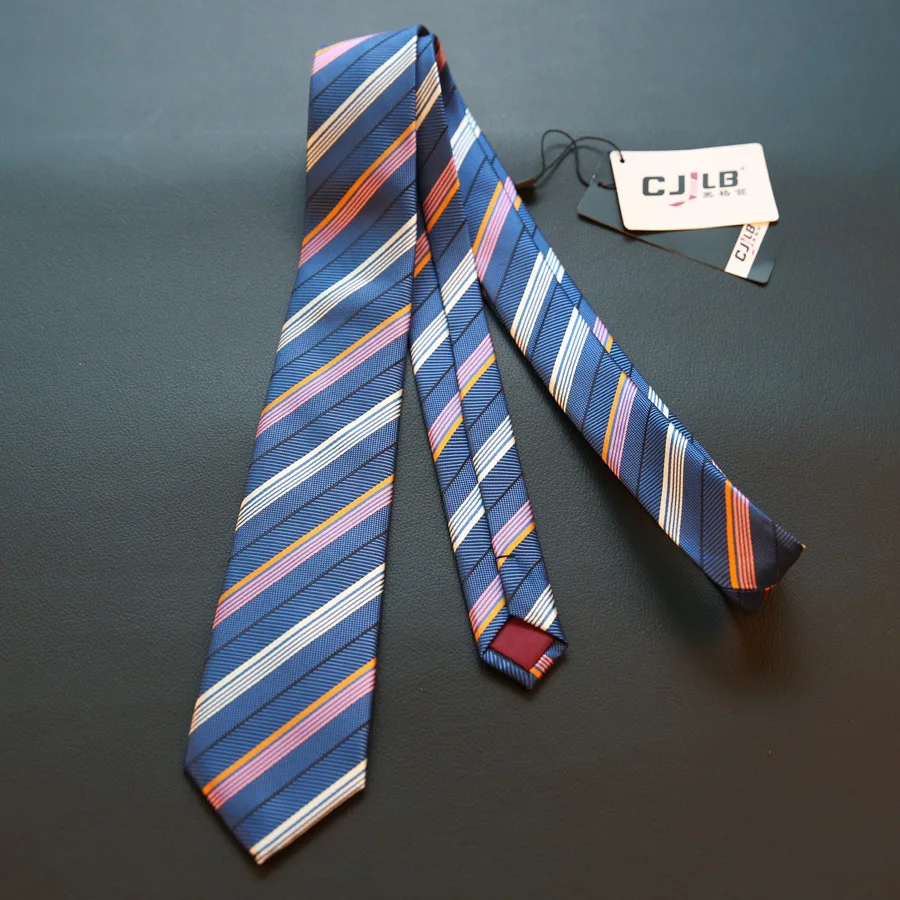 Linbaiway 7cm Polyester Ties for MenS Suit Formal  Dress Striped Gravata Collar Slim Tie Wedding Party Necktie Custom LOGO