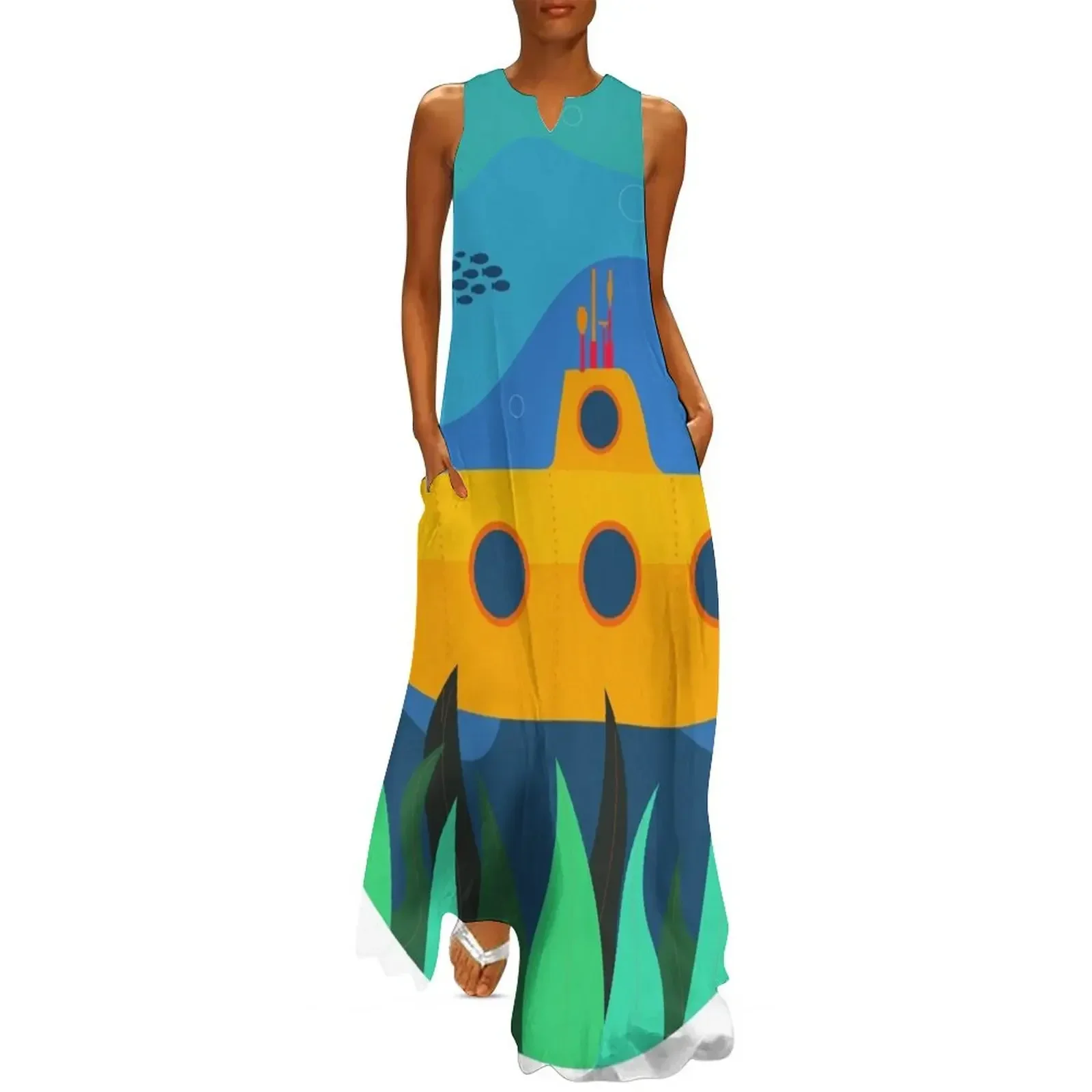 

Under The Sea Long Dress summer dress korean women beach dresses Women's summer dresses women's summer dresses 2025 Dress