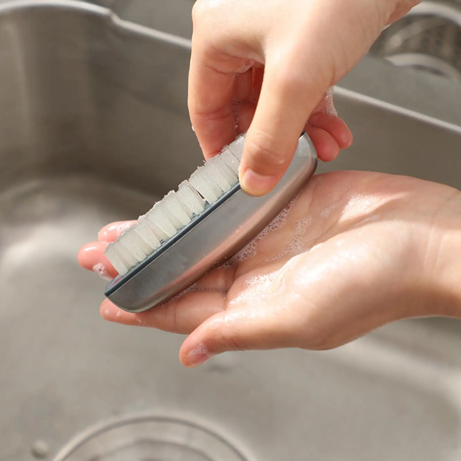 Stainless Steel Washing Hand Brush Toes and Nails Cleaner for Shower