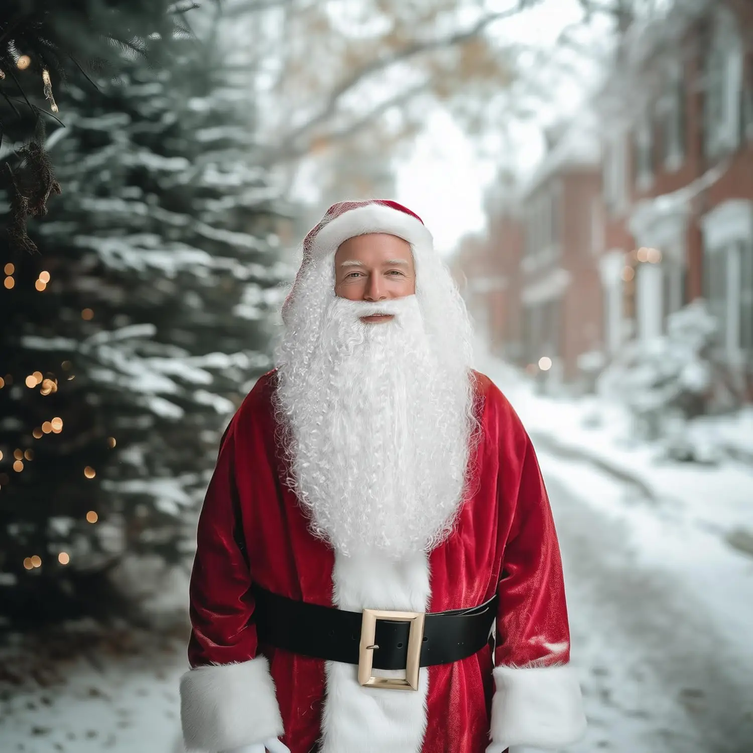 Barba e peruca de feiticeiro branco – acessório de fantasia de pai engraçado de Halloween para adultos (peruca + barba)