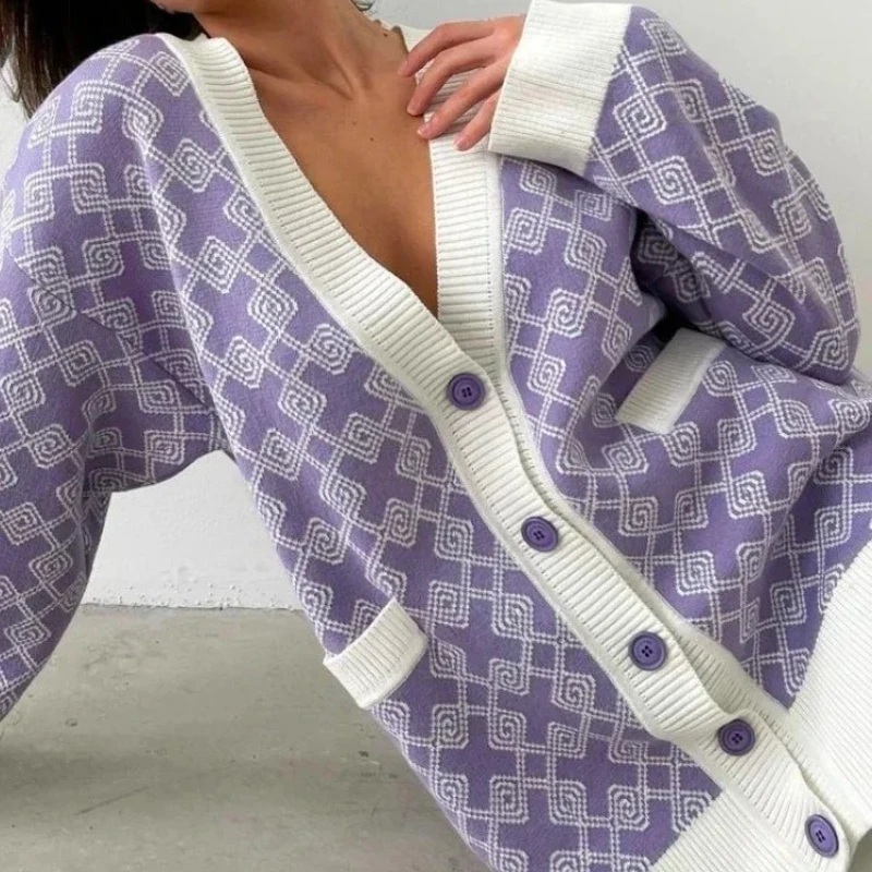 

Women's Oversize Knitted Cardigan Loose Casual Long Sweater Coat Autumn Winter Fashion 2024 Comfortable Loose Cardigans