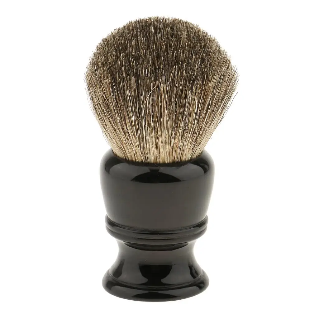 Premium Shaving Brush Resin Handle Salon Barber Tool Black for Men