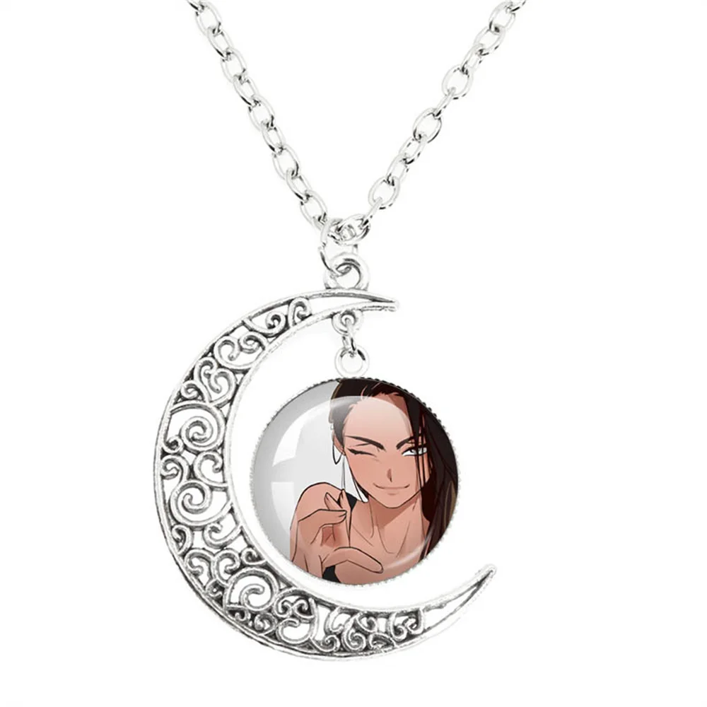 ALIEN STAGE Mizi Sua Till Ivan Hyuna Luka Moon Necklace Handmade Necklace Jewelry Accessories Glass Pendant Gifts