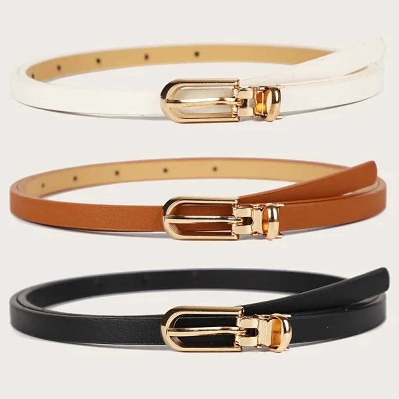 Nieuwe Fijne Riem Dames Riem Student Lederen Decoratie Designer Riemen Vrouwen Hoge Kwaliteit Luxe Riem 3Pcs