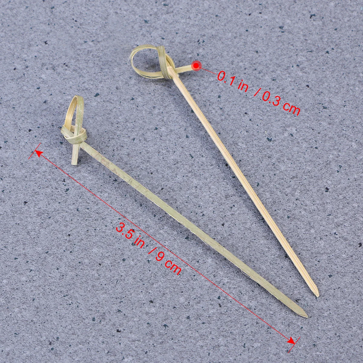 

100pcs Bamboo Fruit Skewers 9Cm Cocktail Picks For Appetizer Tiki Drink Party Snacks Barbeque Catering