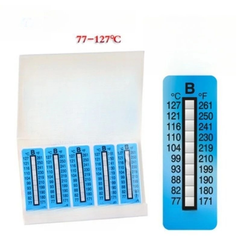 10‑Grid ABCD Color‑Changing Temperature‑Sensitive Sticker Heat‑Indicating Test Paper Thermal Monitoring Label Accessory