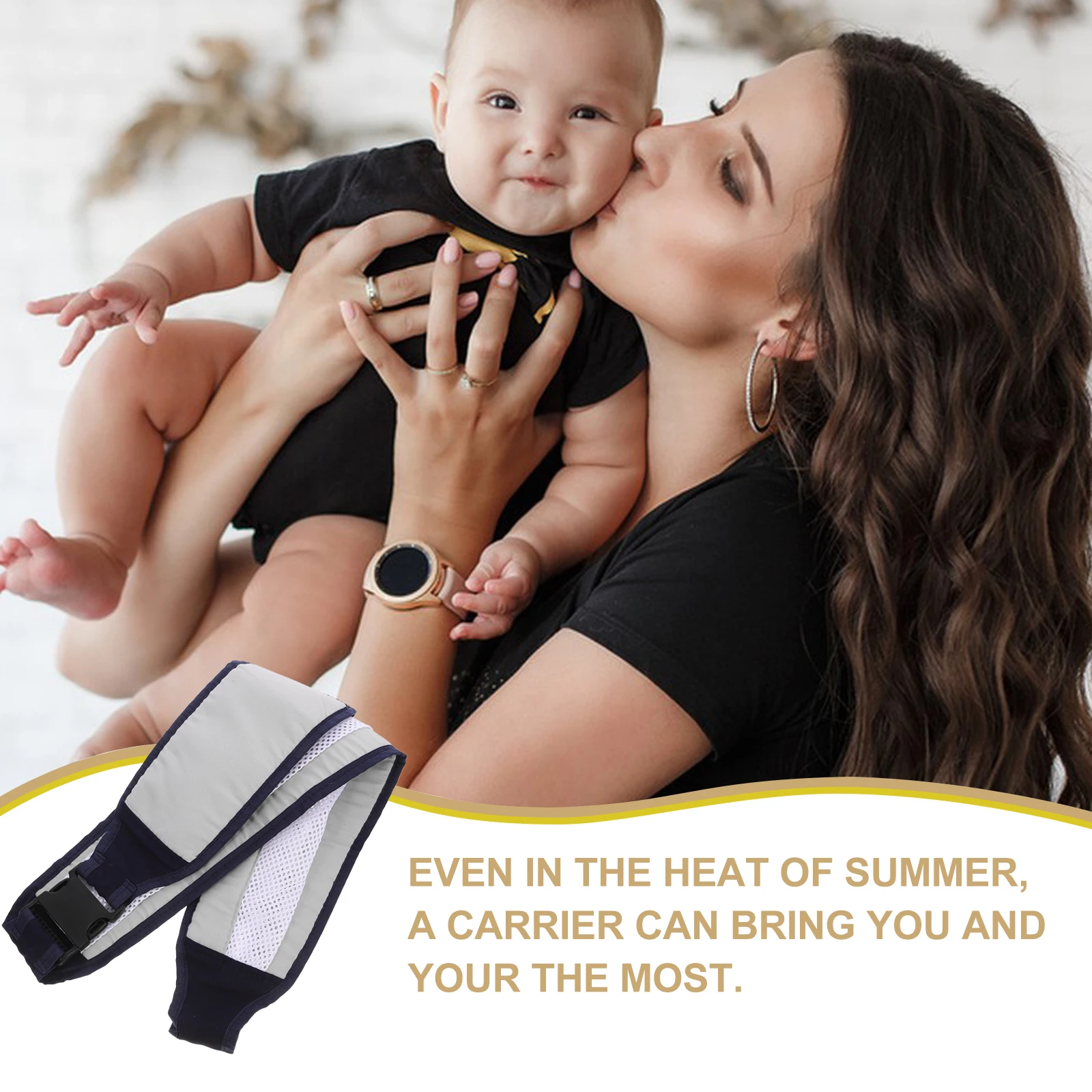 

Baby Carrier Infant Front Newborn Outdoor Hip Seat Multifunction Mesh Breathable Lightweight Compact Size Storage Comfort All