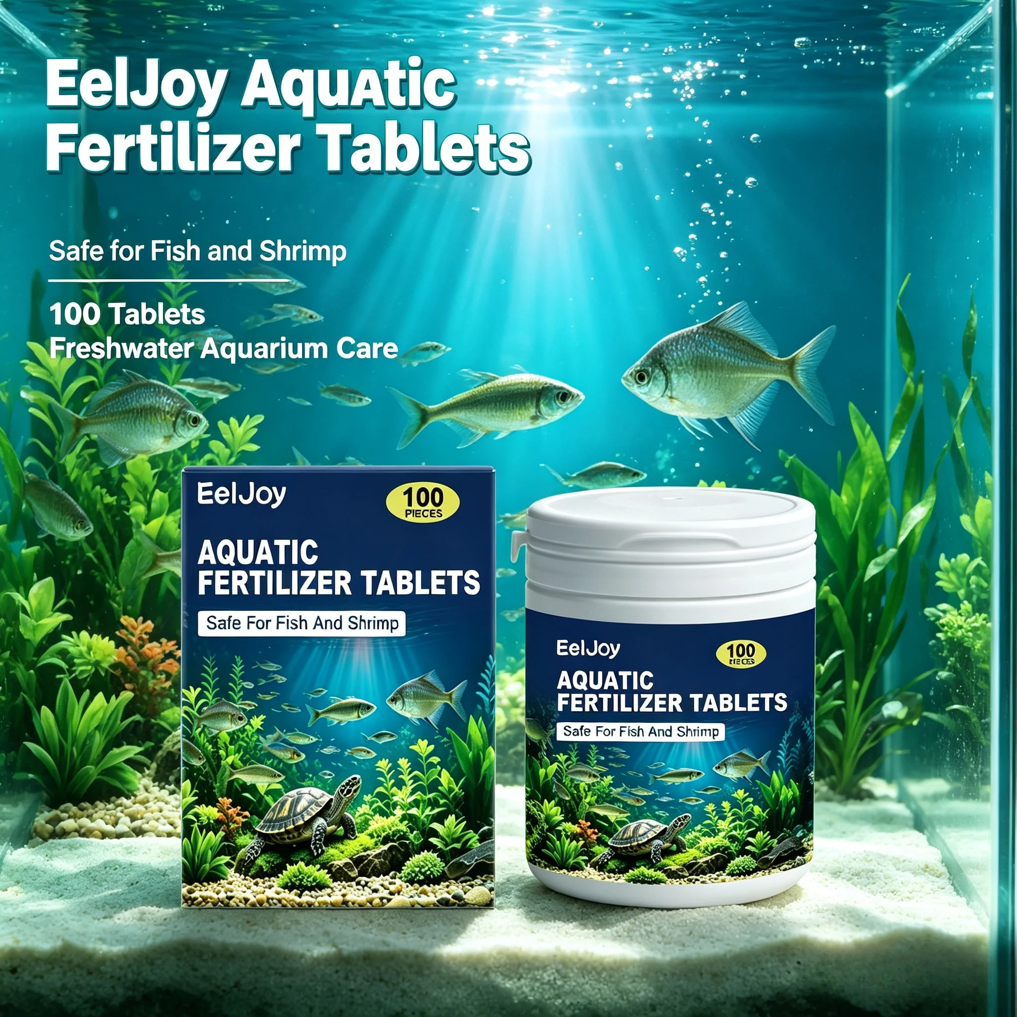Aquarium Algae Control Tablets Fish Tank Cleaner Green Water Purify Cloudy Water Eliminate Foul Odor Moss Algae Repellent 100pcs