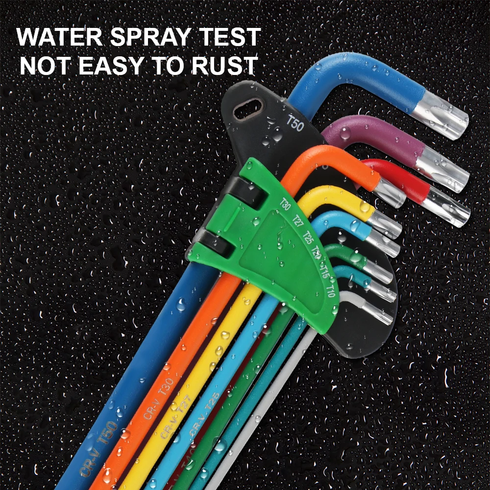 Inner Hexagonal Wrench Durable Portable 9Pcs Hex Wrench Screwdriver Set Color Non Slip Anti Rust Hexagonal Wrench Set Tool