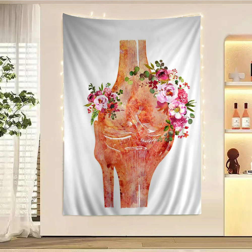 Abstract Medicine Anatomy Anime Tapestry Hanging Tarot Hippie Wall Rugs Dorm Wall Hanging Sheets