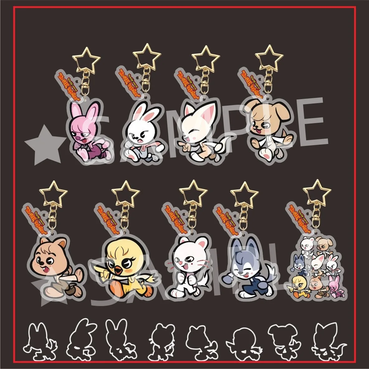 

SKZOO новый мультяшный акриловый брелок для украшения сумки, кулон, милый периферийный мультфильм