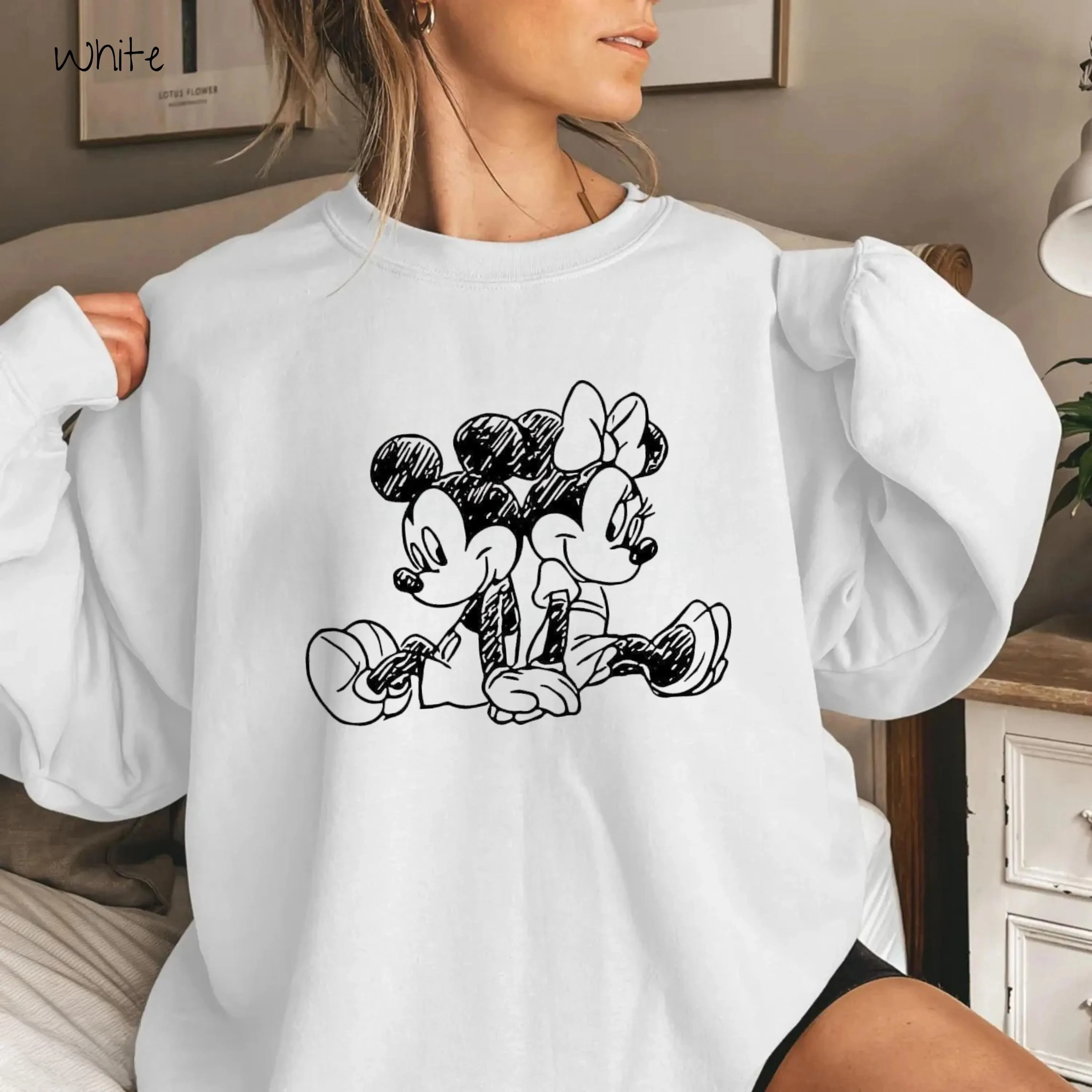 

Худи с принтом Disney Mickey Friends, новейшая модная спортивная толстовка для девочек, весенняя свободная хлопковая толстовка для пар