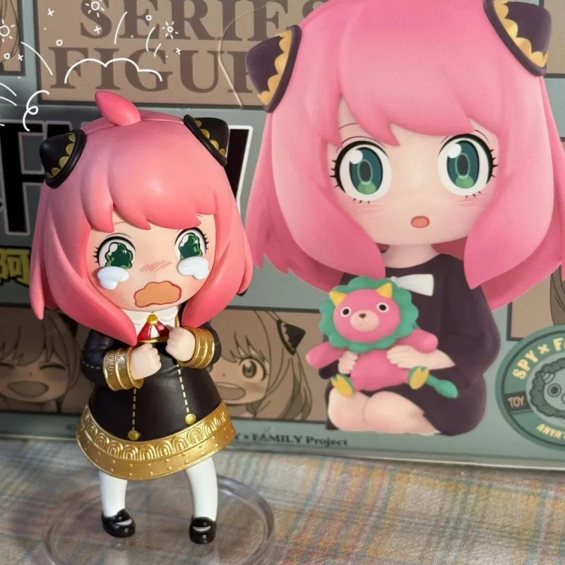 SPY×FAMILY Anya Forger Blind Box, Set Figur Anime, Mainan Koleksi Lucu Kawaii, Dekorasi Meja & Hadiah Ulang Tahun untuk Penggemar