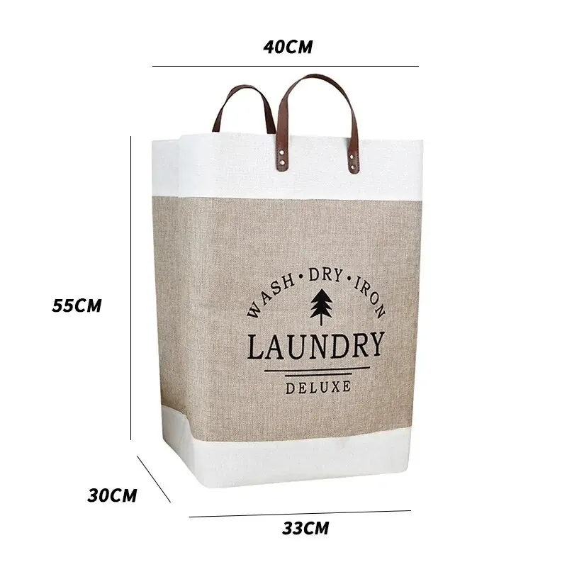 1Pc Large Capacity Laundry Basket Dirty Clothes Basket Fabric Laundry Basket Folding Storage Basket Household Storage Box