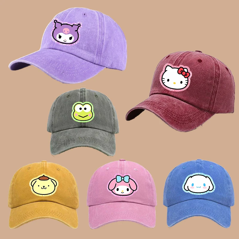 

Sanrio Baseball Cap Hello Kitty Cinnamoroll Kuromi Melody Kawaii Anime Figures Peaked Cap Adult Fashion Outdoor Sunhat Casquette