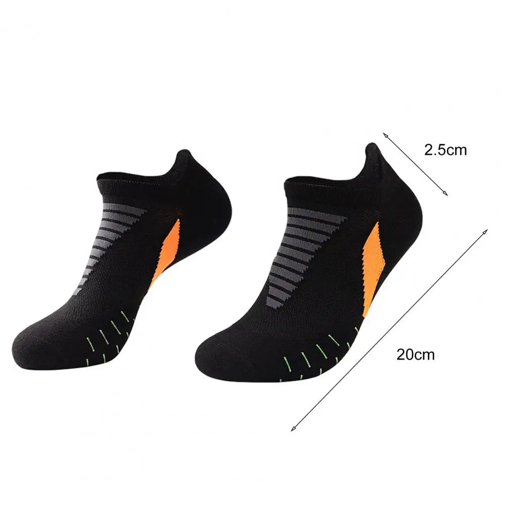 Men Sock Color Block Stretch Summer Contrast Color Sweat-wicking Socks for Running