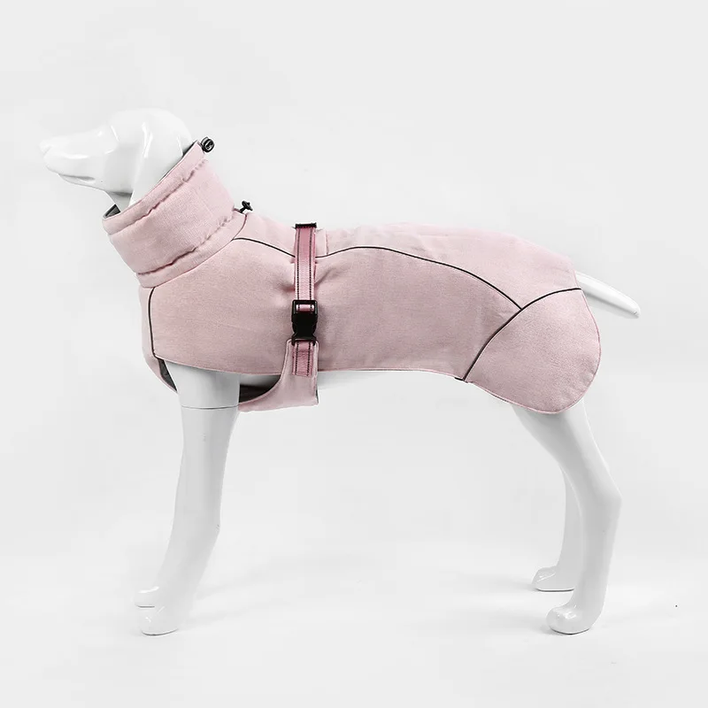 Fashion High Collar Pet Dog Jacket Vest for Medium Large Dogs Weimaraner Greyhound Thicken Warm Winter Big Dog Clothes Outfits