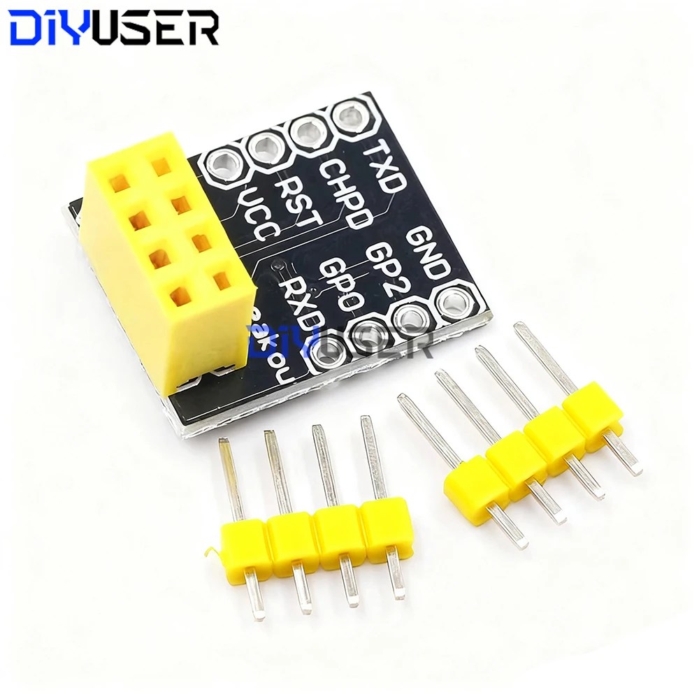 2025, neuestes serielles WiFi-Modul ESP-01S ESP8266, Steckplatinen-Adapter, UART-Transceiver-Breakout mit USB auf ESP-01S-Adapterkabel