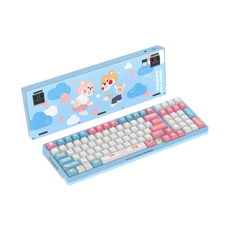 GATERON Co-branded iG 98 Gasket Customized Sweet time Three Mode Gaming Mini i Mountain Top Switch 95% Mechanical Keyboard