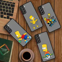 Funny The S-Simpsons Anime Phone Case For Samsung S23 Cqoue Galaxy S20 S21 FE S22 Ultra S10 Lite S9 S8 Plus 5G Clear Matte Cover