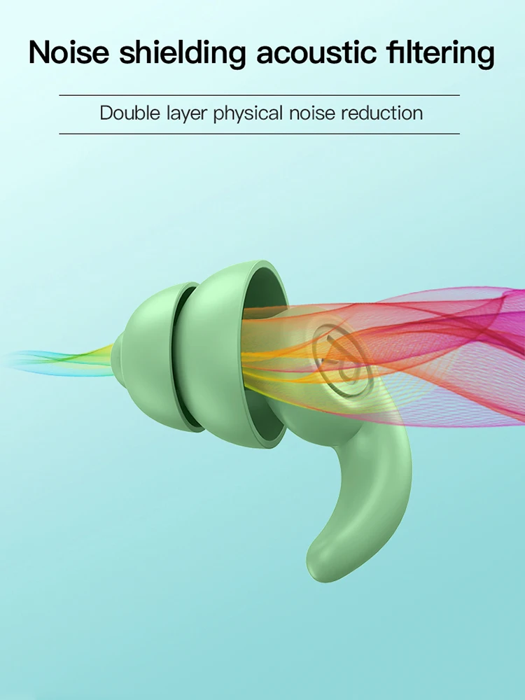 Силиконовые беруши с шумоподавлением, спальные затычки, предотвращающие храп, изоляционные инструменты для сна, работы, концерта
