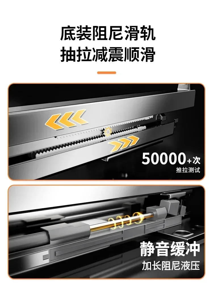 Gewürz-Gewürzkorb, Küchenschrank, Eckkorb mit zwei Schubladen, extrem schmales ausziehbares Regal