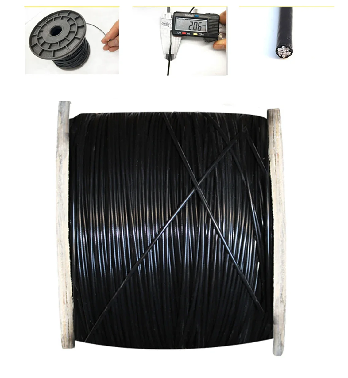 Cuerda de alambre recubierta de PVC negro 7*7/7*19 304 Cable Flexible de acero inoxidable tendedero 1mm 1,2mm-6mm Cable suave cuerda de alambre