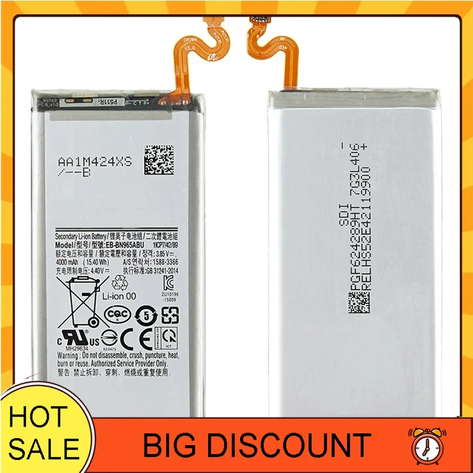 Mobile Phone Batteries EB-BN965ABU 4000mAh For Samsung Galaxy Note9 Note 9 N9600 SM-N9600 SM-N960F N960F N960U N960N N960W