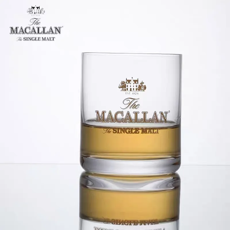 Vaso de Whisky Macallan de 375 ml, Vaso de Cristal, Estilo Vintage, para Bourbon, Scotch, Cócteles, Bar, Hogar