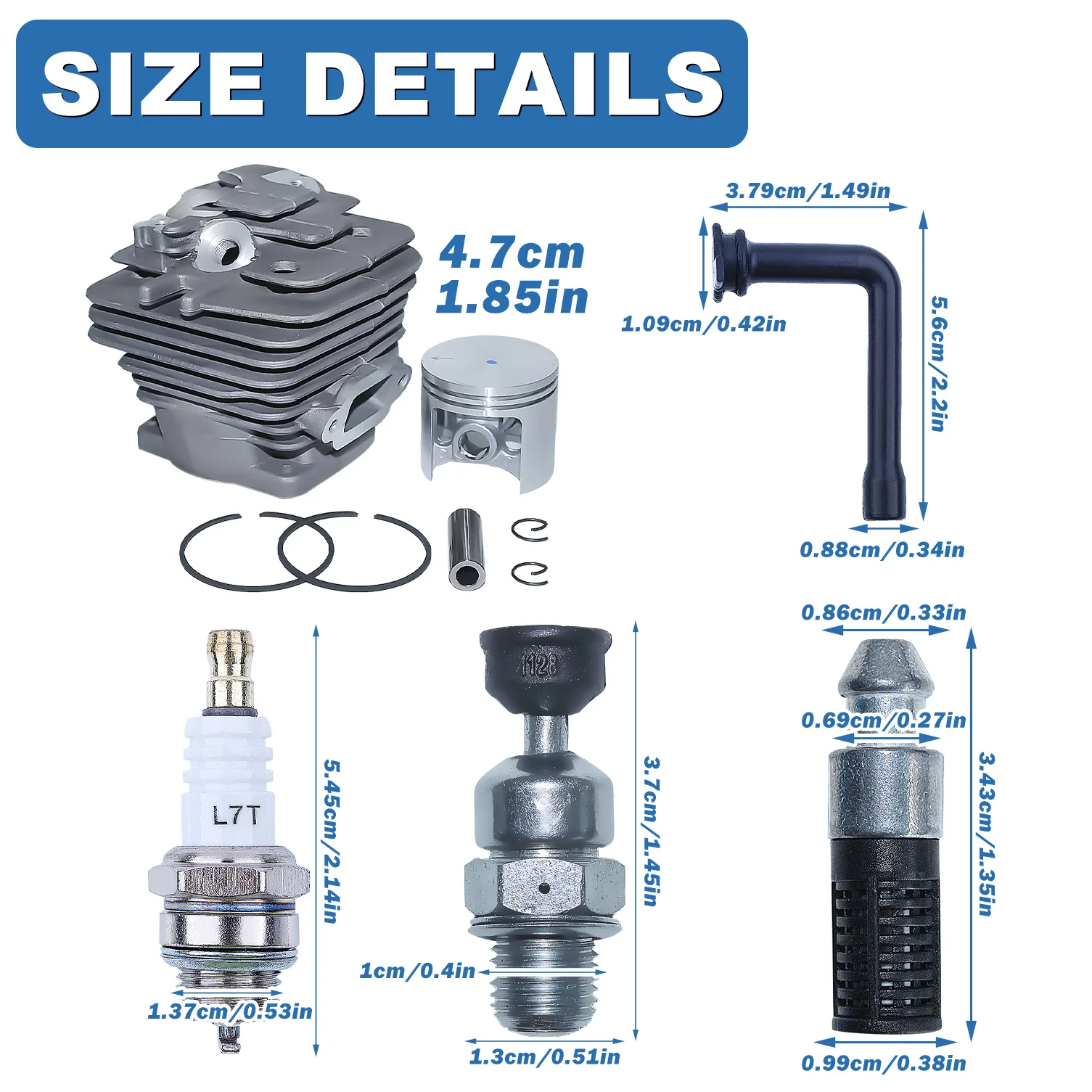 47mm Cylinder Piston Kit For Stihl MS361 MS 361 Decompression Valve Chainsaw Replacement Spare Tool Part