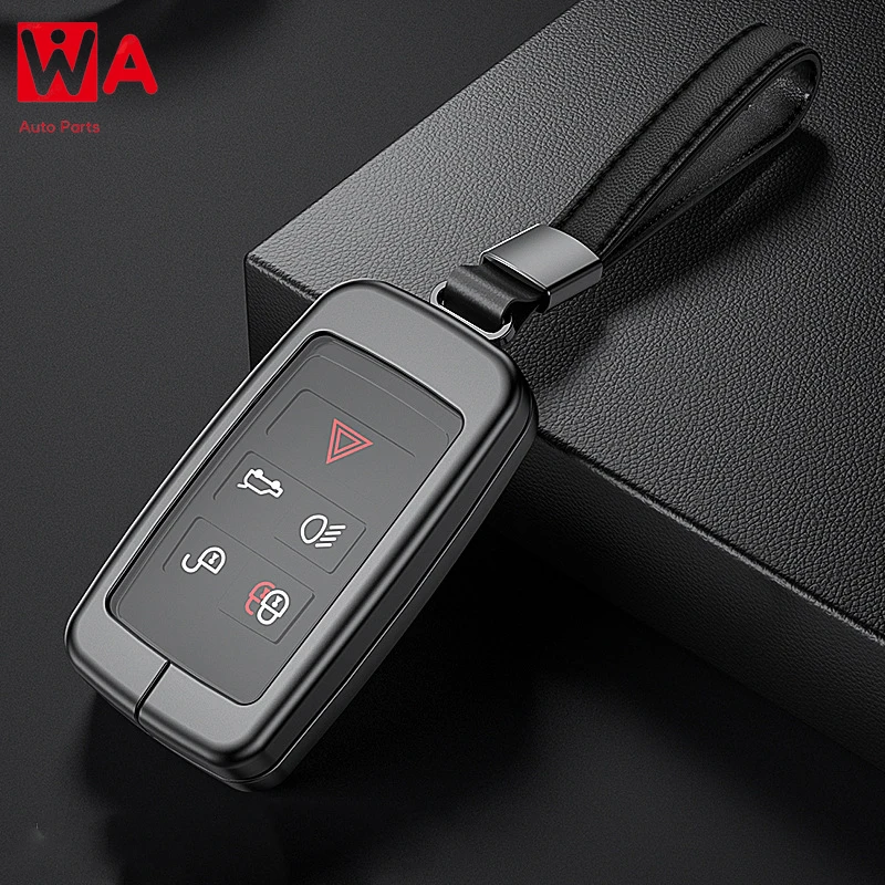 

Car Aluminium Alloy+TPU Key Fob Cover Case For Land Rover Range Rover Discovery 5 Sport For Jaguar XEL E-PACE 2019 2020 2021