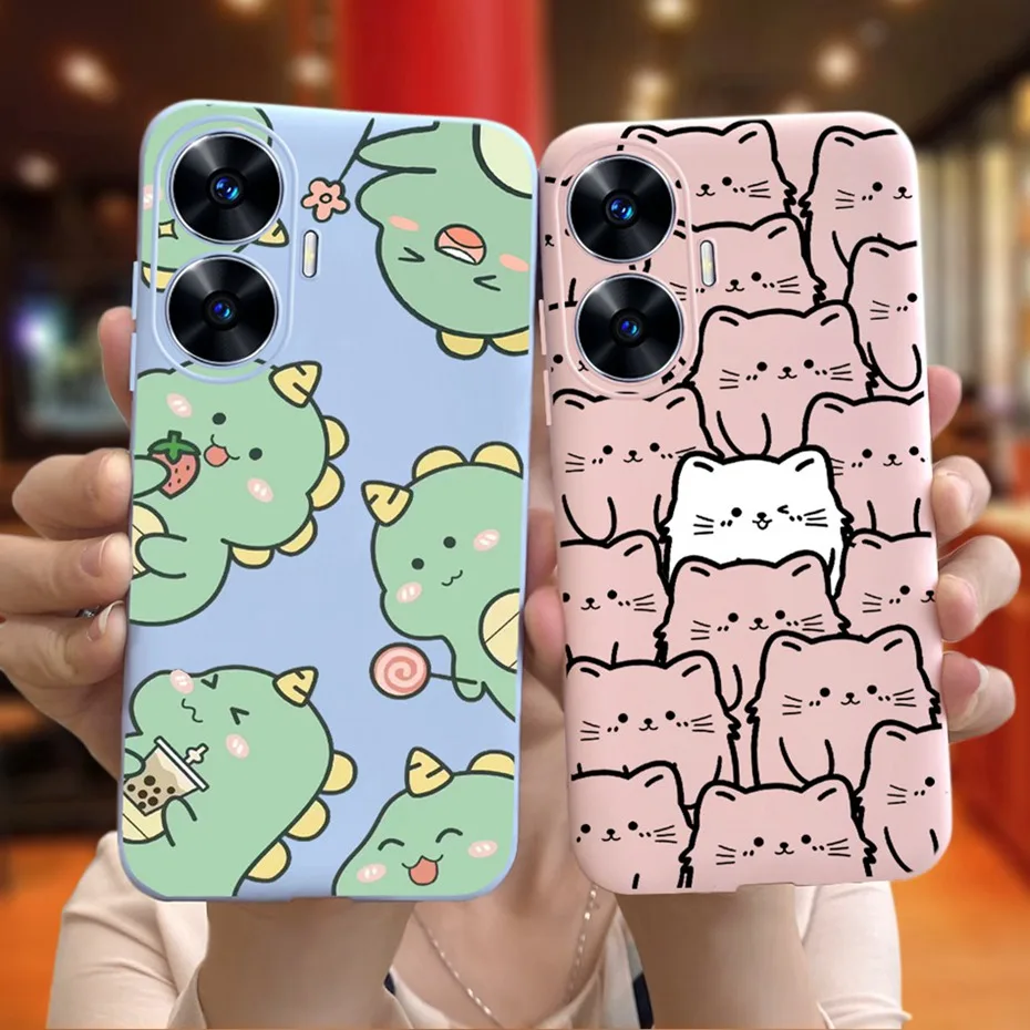 For Realme C55 / Narzo N55 2023 Cute Animal Cartoon Phone Case For Realme NarzoN55 4G RealmeC55 RMX3710 Soft Silicon Back Cover