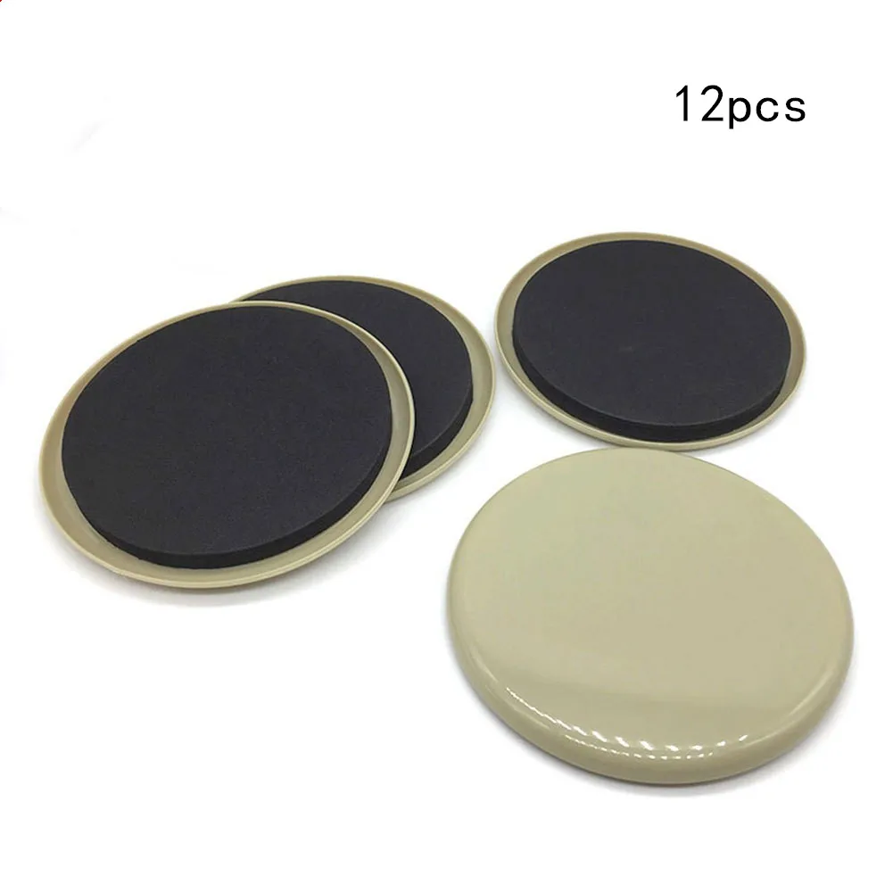 

12pcs Furniture Slip Mat Convenient Moving Pads Protective Floor Mats Cabinet Sliders Anti-abrasion Self-Adhesive Leg Slider Pad