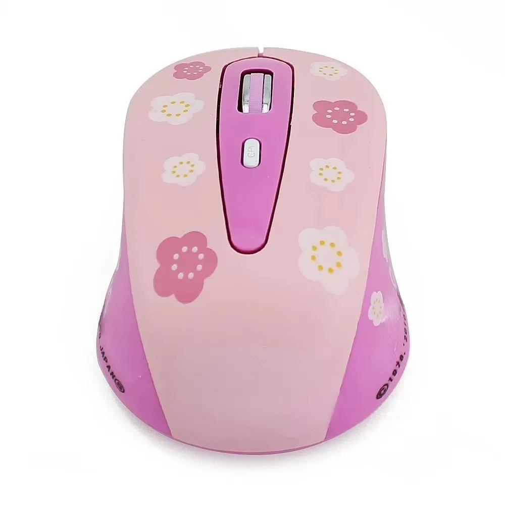 2.4G Wireless Cute Pink Cat Pattern Mouse Mini Lightweight 1600DPI Optical Computer USB Ergonomic Mice For Laptop PC Office Gift