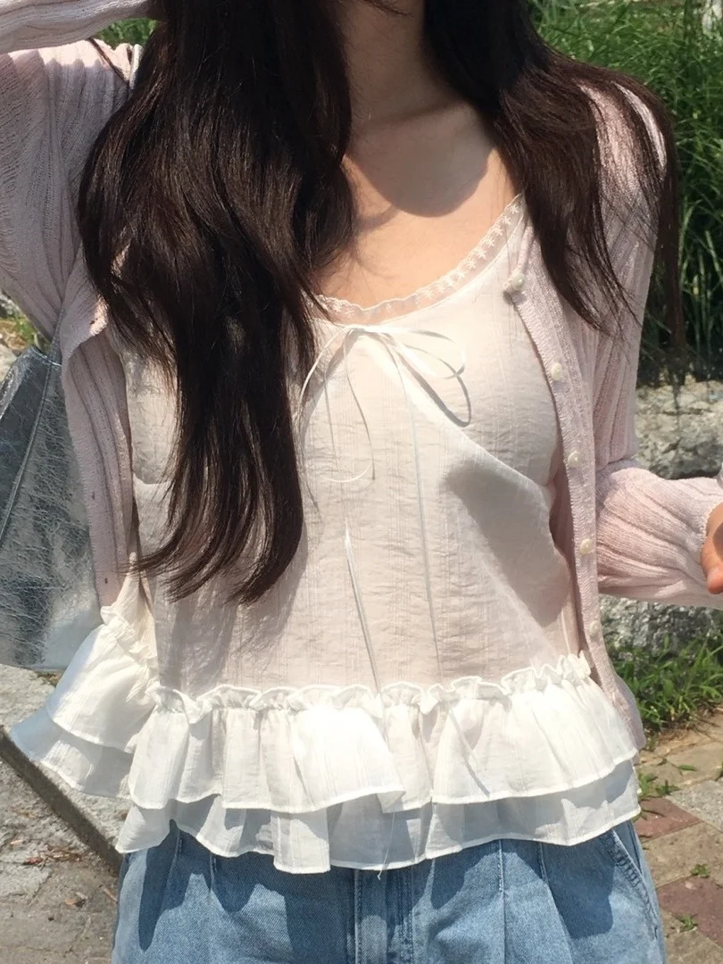 

Summer Faion Floral Lace Splice Women's Csole Vest Inner Wear Strap Top Outerwear Sli Agel Design