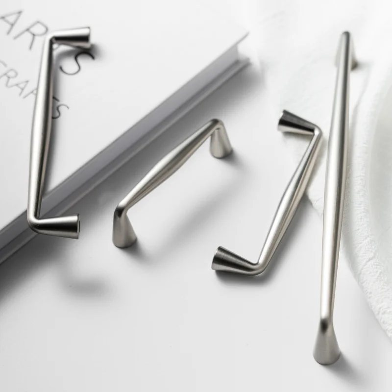 Nickel Brushed Kitchen Accessories Cabinet Closet Pulls Wardrobe Cupboard Drawer Knobs Kitchen Cabinet Handles Furniture Handles