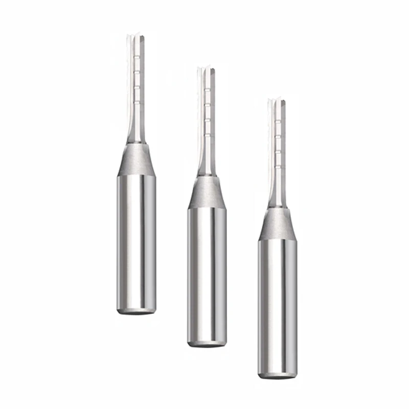 CNC-Trimmschlitzfräser für die Reinigung von Holzboden, Schaftfräser, 3-Schneiden, TCT-Schneiden, gerader Fräser, Holzbearbeitung, Schnitzen – Detail 5