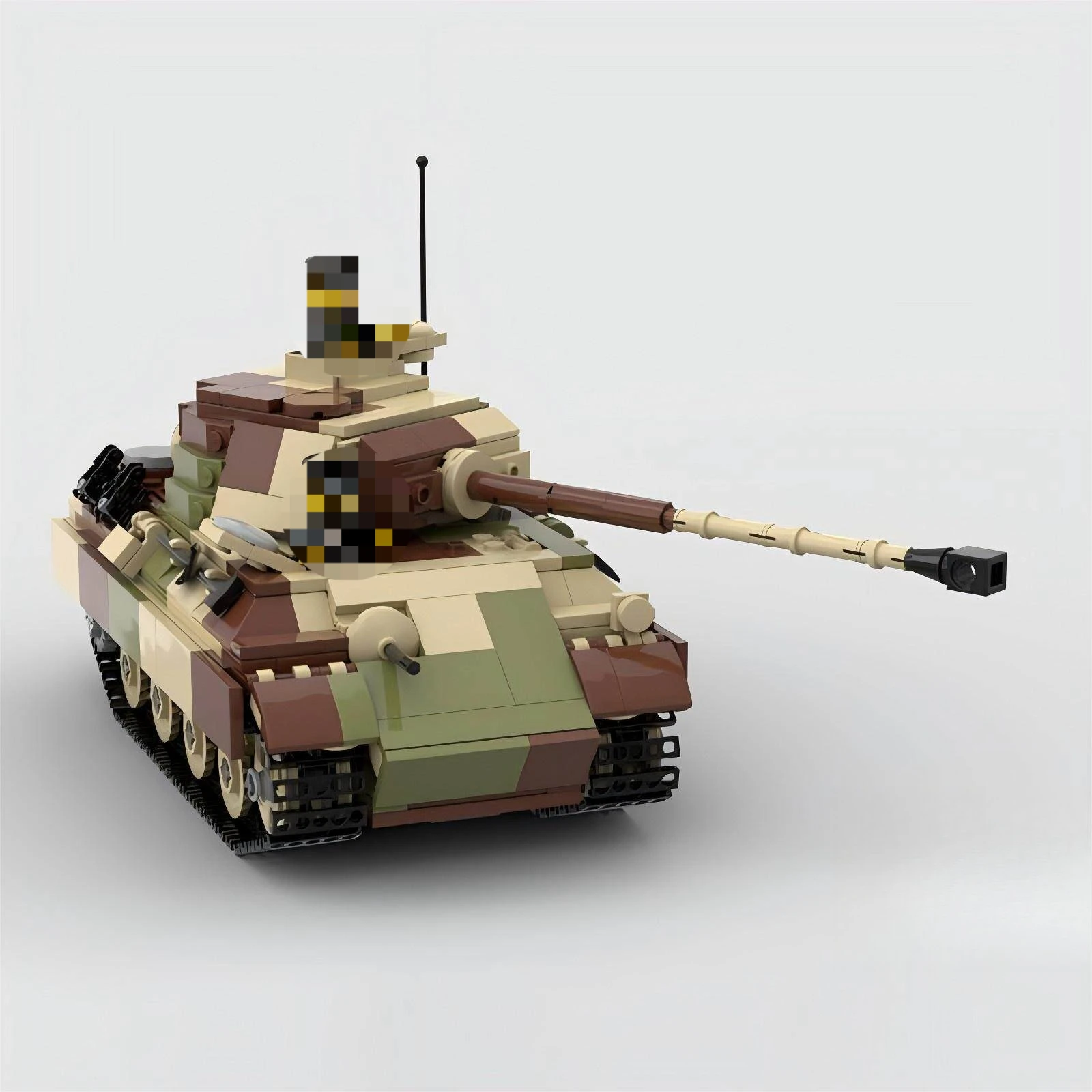 MOC Militär-Kriegsserie Angriffspanzer Baustein-Set Schwarzer Panther Panzermodell Kinder-Bausatz Spielzeug Erwachsenen-Jungen Geburtstagsgeschenke – Detail 5