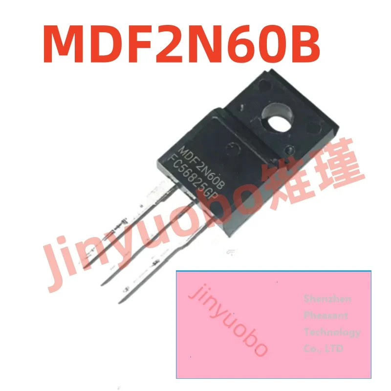 (10 pieces) MDF2N60B N-channel 2A 600V MOS Field Effect Transistor Plastic Encapsulation TO-220F