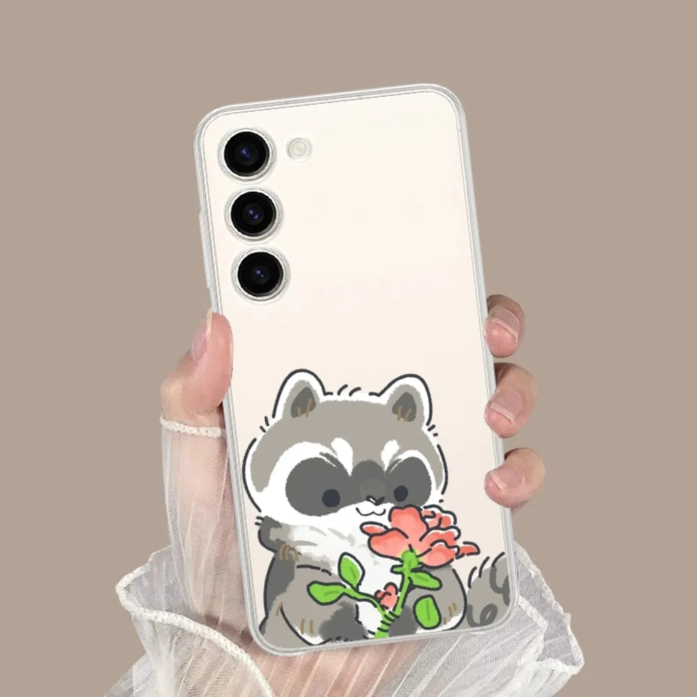 cute Raccoon Phone Case for Samsung Galaxy S8 8S G950F G950 A91 A80 A73 5G A72